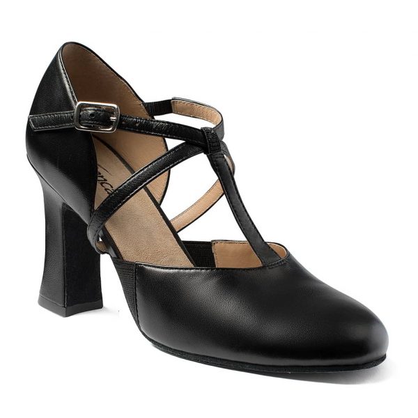 Só Dança X-Strap Character Shoe with 3 inch Heel in Black